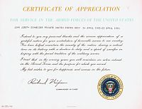 presidential letter of appreciation