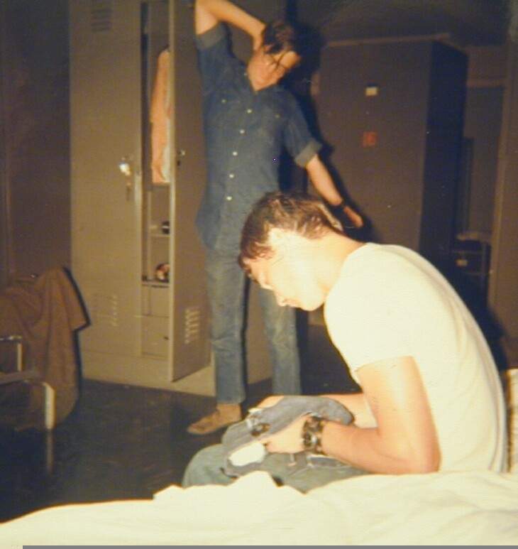 Bored and sewing clothes